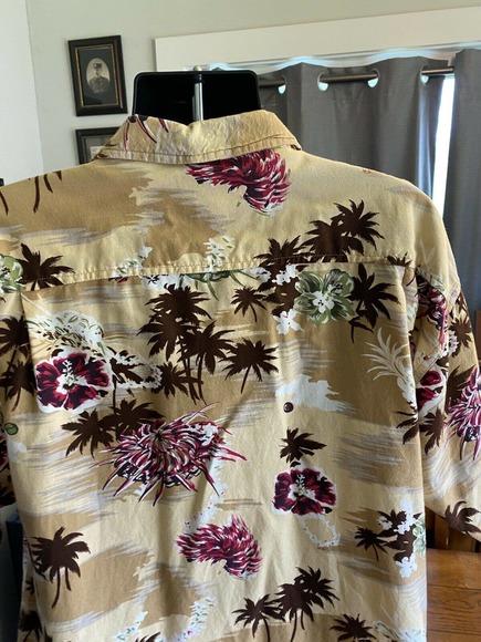 Vintage Jordin Sportswear Hibiscus Tropical Hawaiian Vacation Shirt Sz Lg Palms - Picture 5 of 11